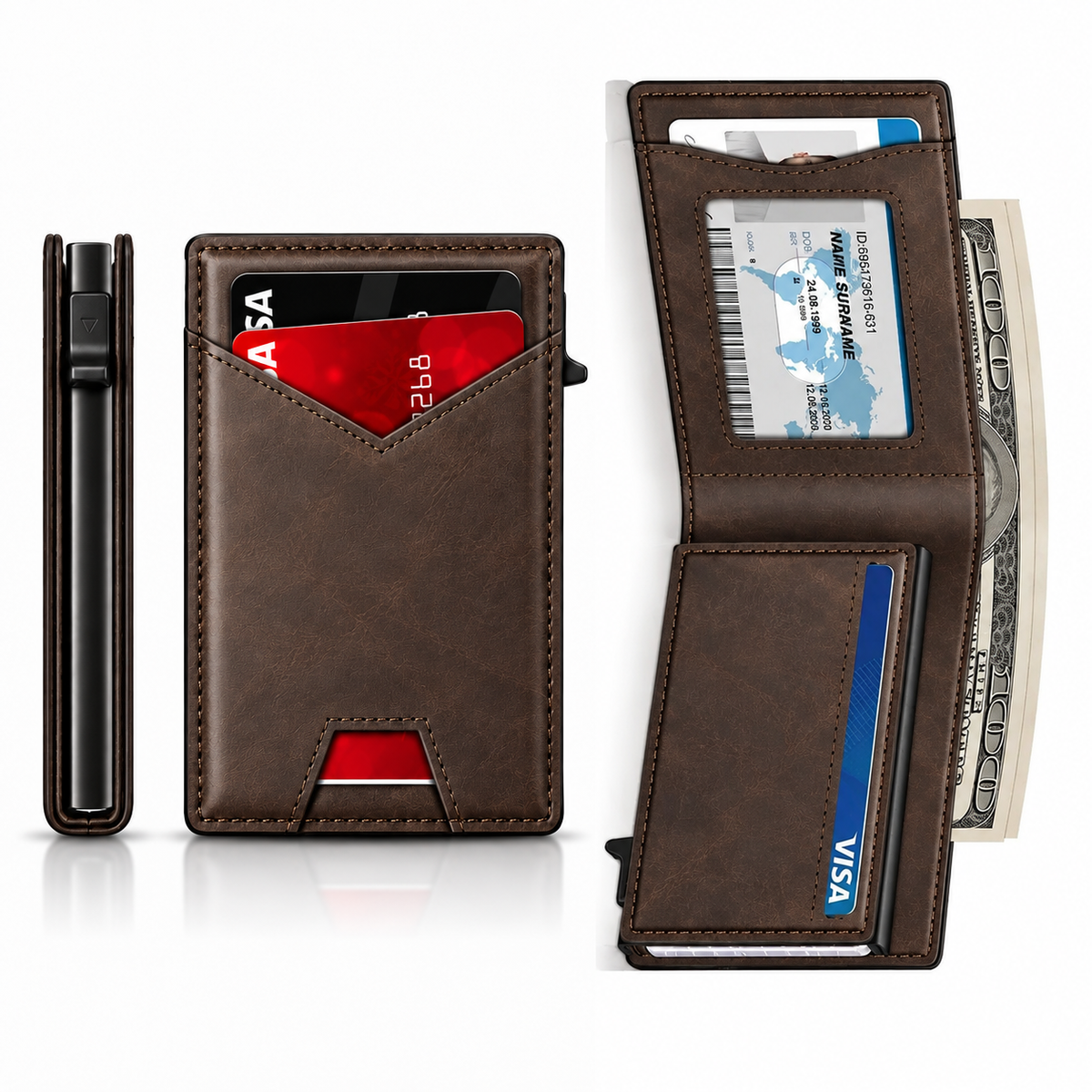 SlimCard™ Pro — RFID Pop-Up Wallet