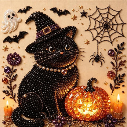 💥 Last Day 49% OFF – 👻✨ Halloween Pearl Art DIY Kit – Turn Tiny Pearls into Spooky-Cute Magic