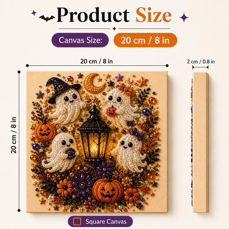 💥 Last Day 49% OFF – 👻✨ Halloween Pearl Art DIY Kit – Turn Tiny Pearls into Spooky-Cute Magic