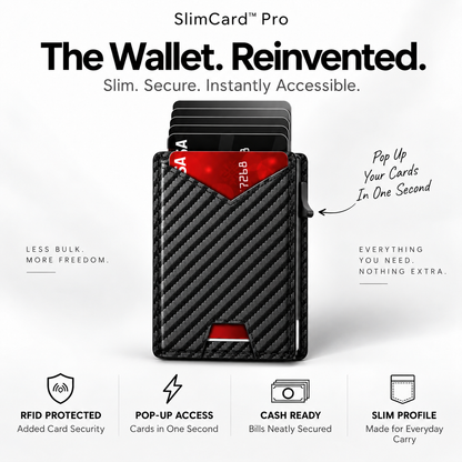 SlimCard™ Pro — RFID Pop-Up Wallet