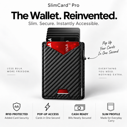 SlimCard™ Pro — RFID Pop-Up Wallet