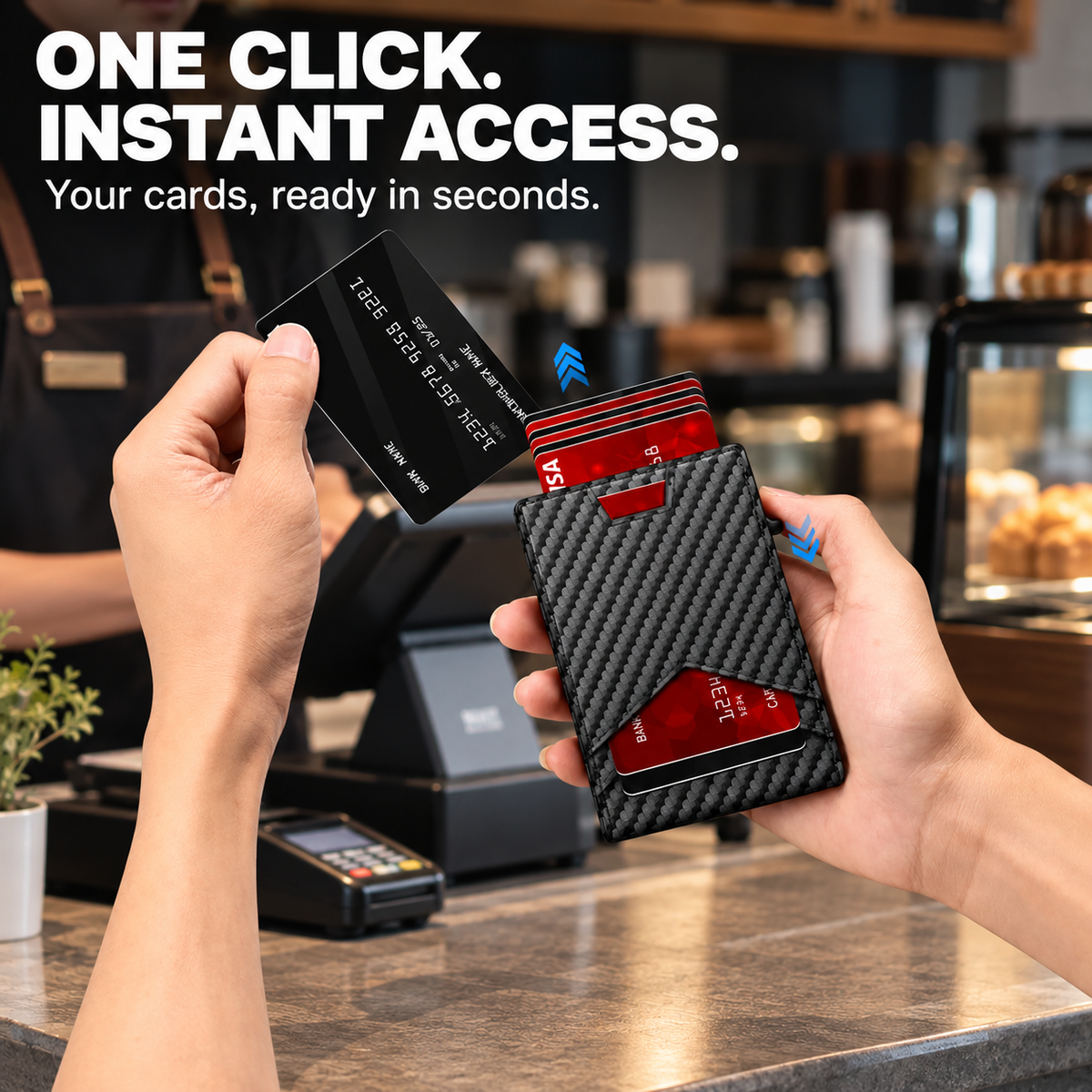 SlimCard™ Pro — RFID Pop-Up Wallet